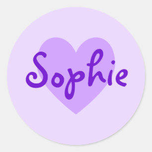 Adesivo Redondo Sophie no roxo