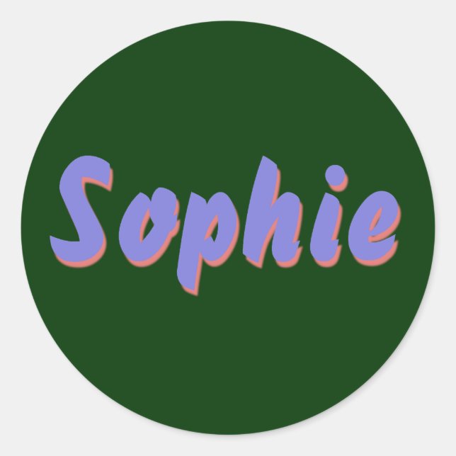 Adesivo Redondo Sophie Stickers (Frente)