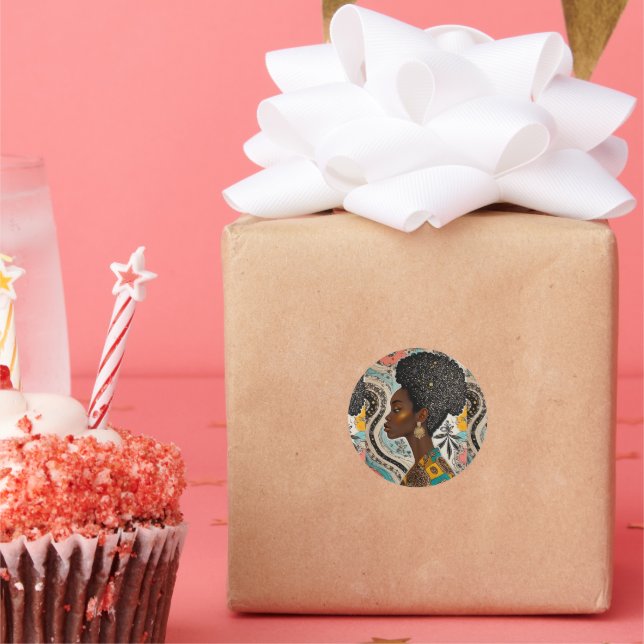 Adesivo Redondo Sophisticated luxury African, Asian, Caribbean (Festa)