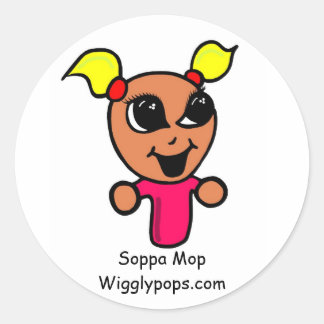 Adesivo Redondo Soppa Mop, Wigglypops.com Sticker