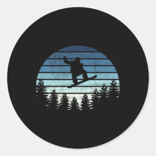 Adesivo Redondo Soquete de Snowboard Retroativo Distinto