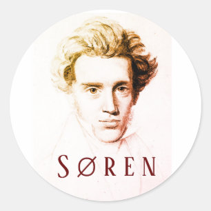 Adesivo Redondo Søren Kierkegaard