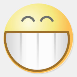 Adesivo Redondo Sorria Cara Feliz Grin Destiny Art