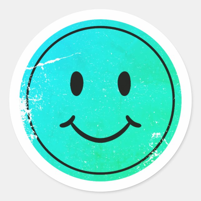 Adesivo Redondo Sorria Emoji Sticker (Frente)