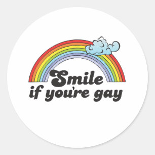 Adesivo Redondo Sorria se você for gay