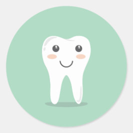 Adesivo Redondo Sorrindo Saúde Dental dos Dentes