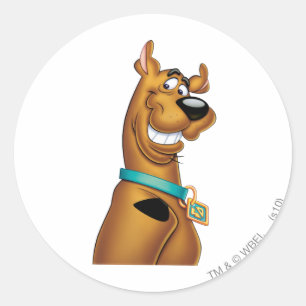 Adesivo Redondo Sorrir forçadamente de Scooby-Doo