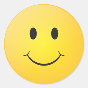 Adesivo Redondo Sorriso amarelo