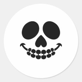 Adesivo Redondo Sorriso assustador.