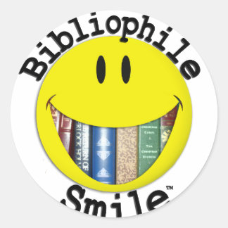 Adesivo Redondo Sorriso Bibliófilo