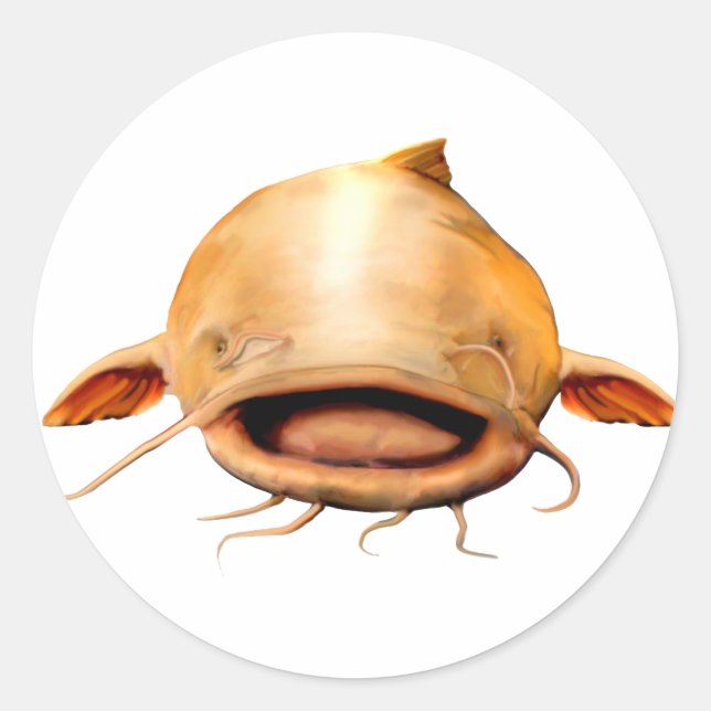 Adesivo Redondo Sorriso de pesca (Frente)