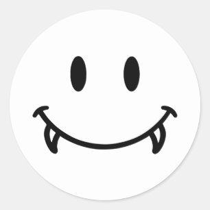 Adesivo Redondo Sorriso de vampiro