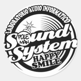 Adesivo Redondo Sorriso Feliz Estilos