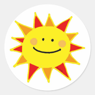 Adesivo Redondo Sorriso Sol