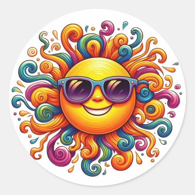 Adesivo Redondo Sorrisos Sunny (Frente)