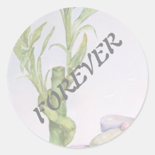 ADESIVO REDONDO SORTE BAMBOO WEDDING STICKER