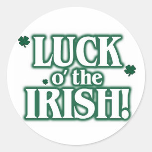 Adesivo Redondo Sorte o o irlandês