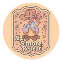 Sorva, Faça S'more, Repita - Insígnia Retro Acampa