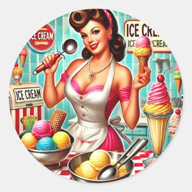 Adesivo Redondo Sorvete (Frente)