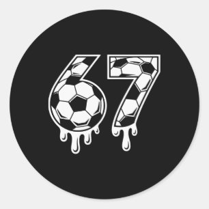 Adesivo Redondo Sorvete 67 Gotejamento Futebol Gen Alpha Seis Sete