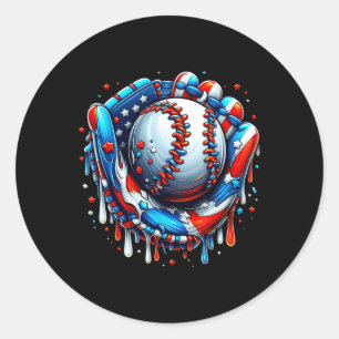 Adesivo Redondo Sorvete de beisebol pulveriza luva de beisebol 4