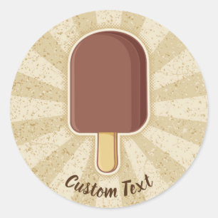 Adesivo Redondo Sorvete de chocolate