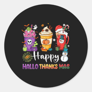 Adesivo Redondo Sorvete de Chocolate Hallothanksmas Bebe Natal Ha