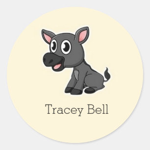 Adesivo Redondo Sorvete de cinza giro