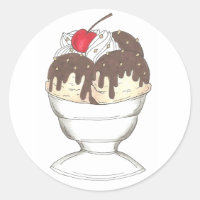 Sorvete de Sundae Cherry Dessert Foodie