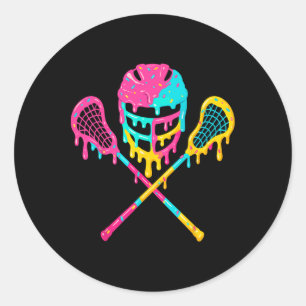 Adesivo Redondo Sorvete do capacete Lacrosse Drip Lax