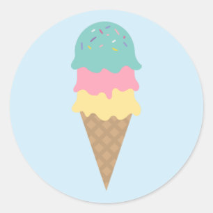 Adesivo Redondo Sorvete doce