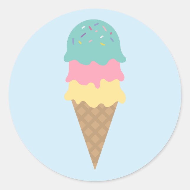 Adesivo Redondo Sorvete doce (Frente)