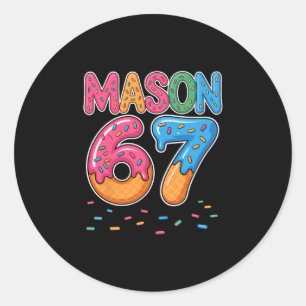 Adesivo Redondo Sorvete Drip Mason Six Seven 6 7 Geração Alpha Gír
