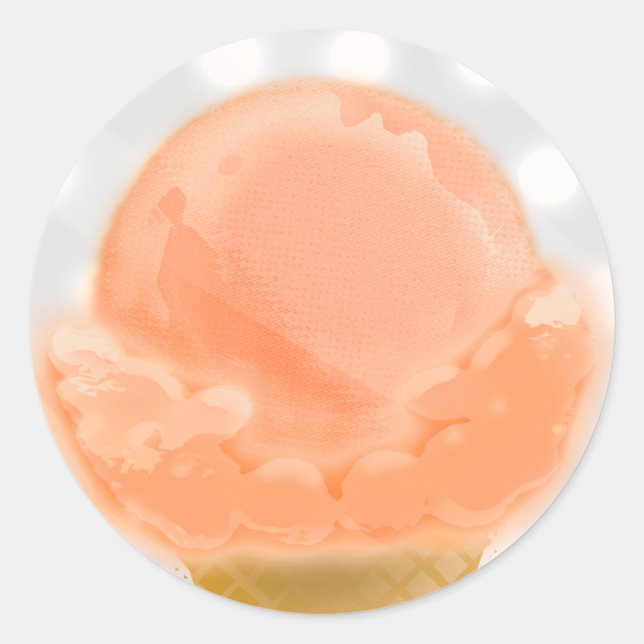 Adesivo Redondo Sorvete - Letra Selo - (Frente)