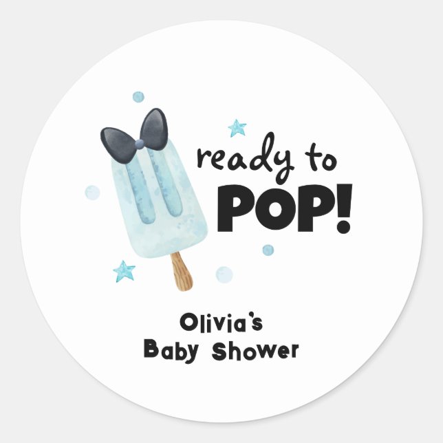 Adesivo Redondo Sorvete Moderno Pronto Para Pop (Frente)