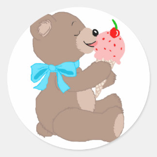 Adesivo Redondo Sorvete Teddie-trans
