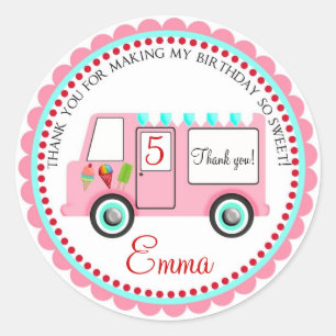 Adesivo Redondo Sorvete Truck Stickers