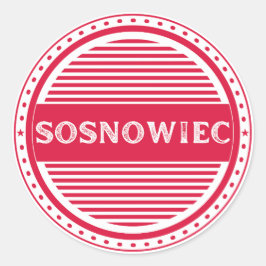 Adesivo Redondo Sosnowiec City Pride Emblem – Polish Identity
