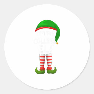 Adesivo Redondo Sou a família do Elf Engraçado da Faculdade