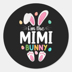 Adesivo Redondo Sou a Páscoa da família Mimi Bunny Matching