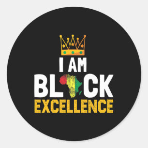 Adesivo Redondo Sou Black Excellence Black History Month Gift