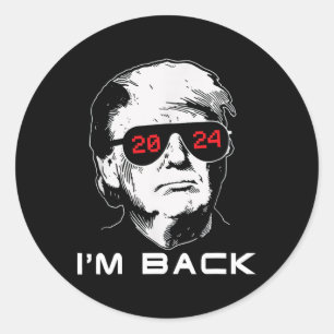 Adesivo Redondo Sou Ck Trump 2024 Patriotic Take America Ck Electi