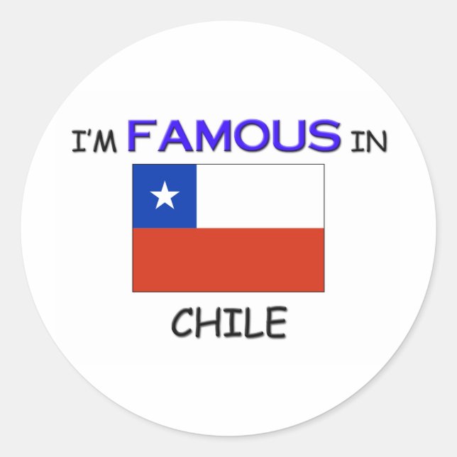 Adesivo Redondo Sou famoso no CHILE (Frente)