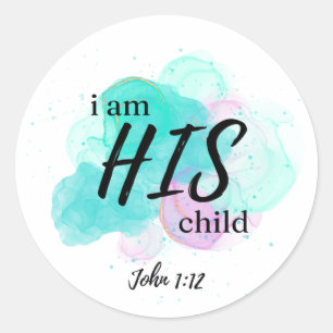 Adesivo Redondo Sou filho dele - John 1:12 -