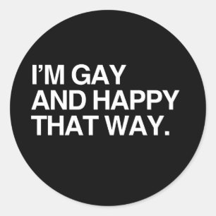 ADESIVO REDONDO SOU GAY E FELIZ DESSA FORMA