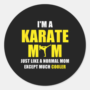 Adesivo Redondo Sou Karate, mãe T Shirt