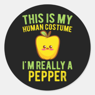 Adesivo Redondo Sou mesmo um Pepper Toddler Crianças Engraçado Kaw