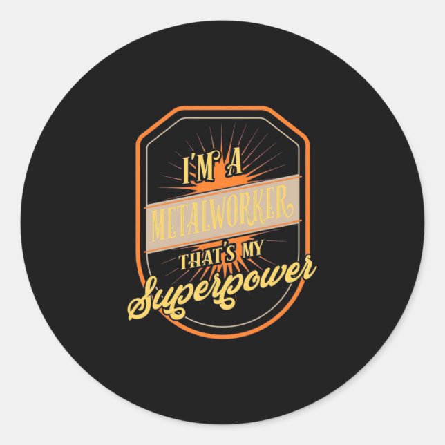 Adesivo Redondo Sou Metalúrgico (Frente)