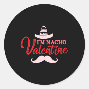 Adesivo Redondo Sou Nacho Namorados Funny Dia de os namorados Nach