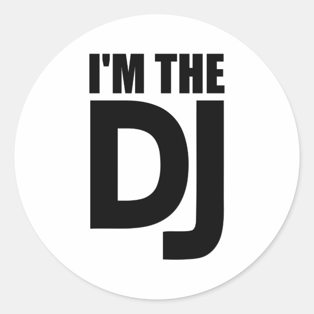 Adesivo Redondo Sou o DJ (Frente)